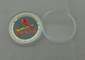 Проштемпелеванные латунью мягкой монетки персонализированные эмалью, 2,0 дюйма с краем отрезка диаманта