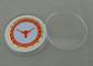 Монетки заливки формы персонализированные Техасским университетом с коробкой монетки края и пластмассы веревочки