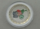 2 тона покрывая эмаль воинской латунной монетки ISAF мягкую 1,75 дюйма